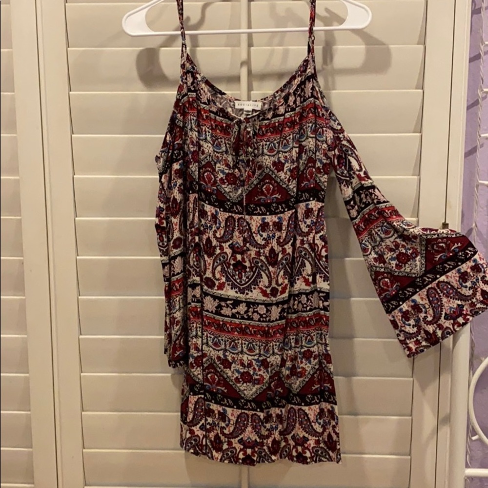 Lightly worn bohemian patterned dress!